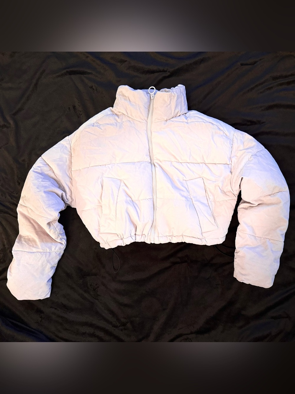 Hollister Cropped Pale Pink Puffer Jacket